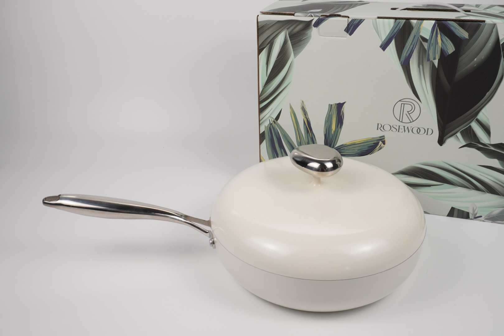 28см ROSEWOOD СКОВОРОДКА WHITE 28CM