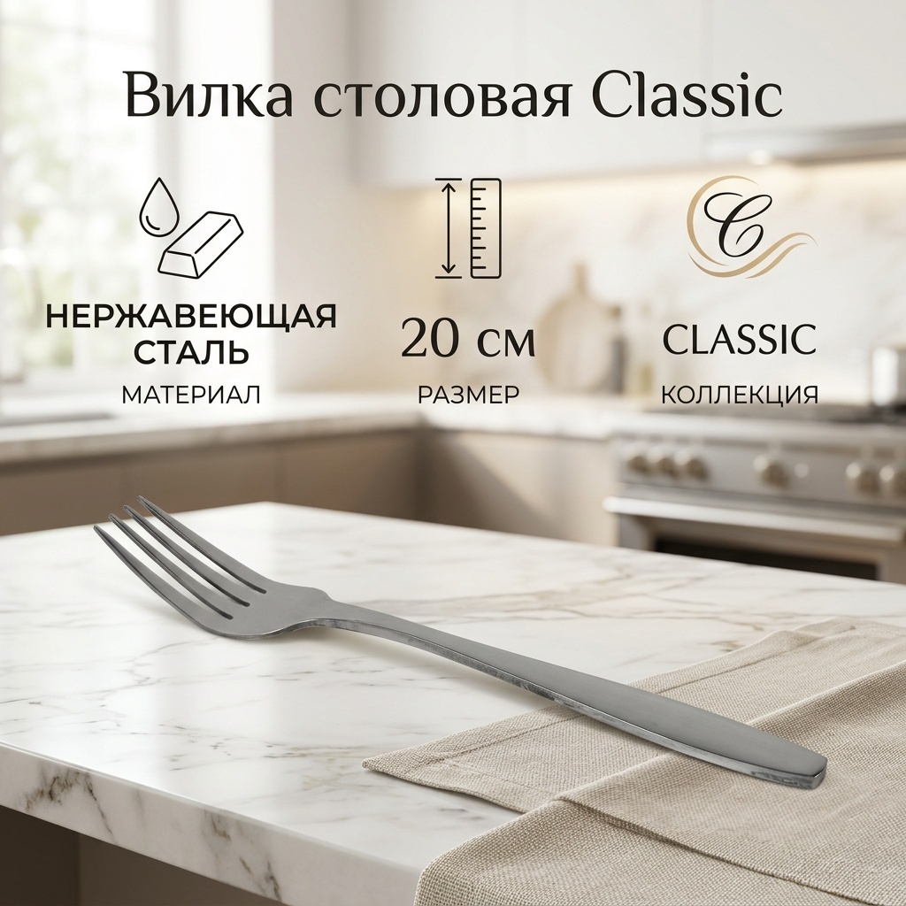 AL-15 ВИЛКА ЗОЛОТО 1ШТ — Фото 2